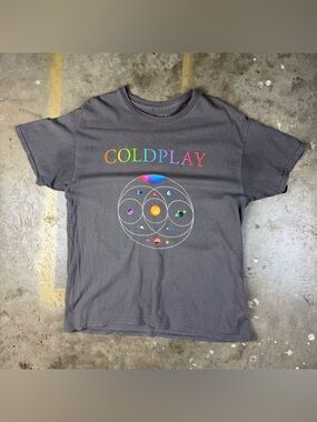 Coldplay T-Shirt Size Large Music of the Spheres 2022 Pop Rock Concert Tour Tee